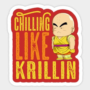 Chilling Krillin Sticker